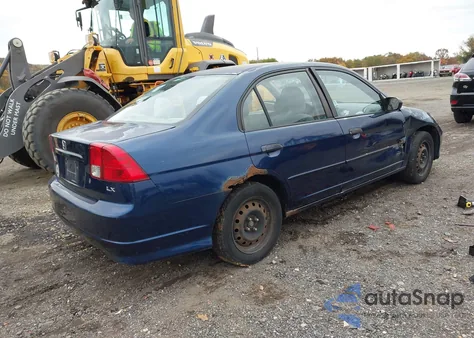 2004 Honda Civic Lx из США, поврежденный, VIN 2HGES16504H521876